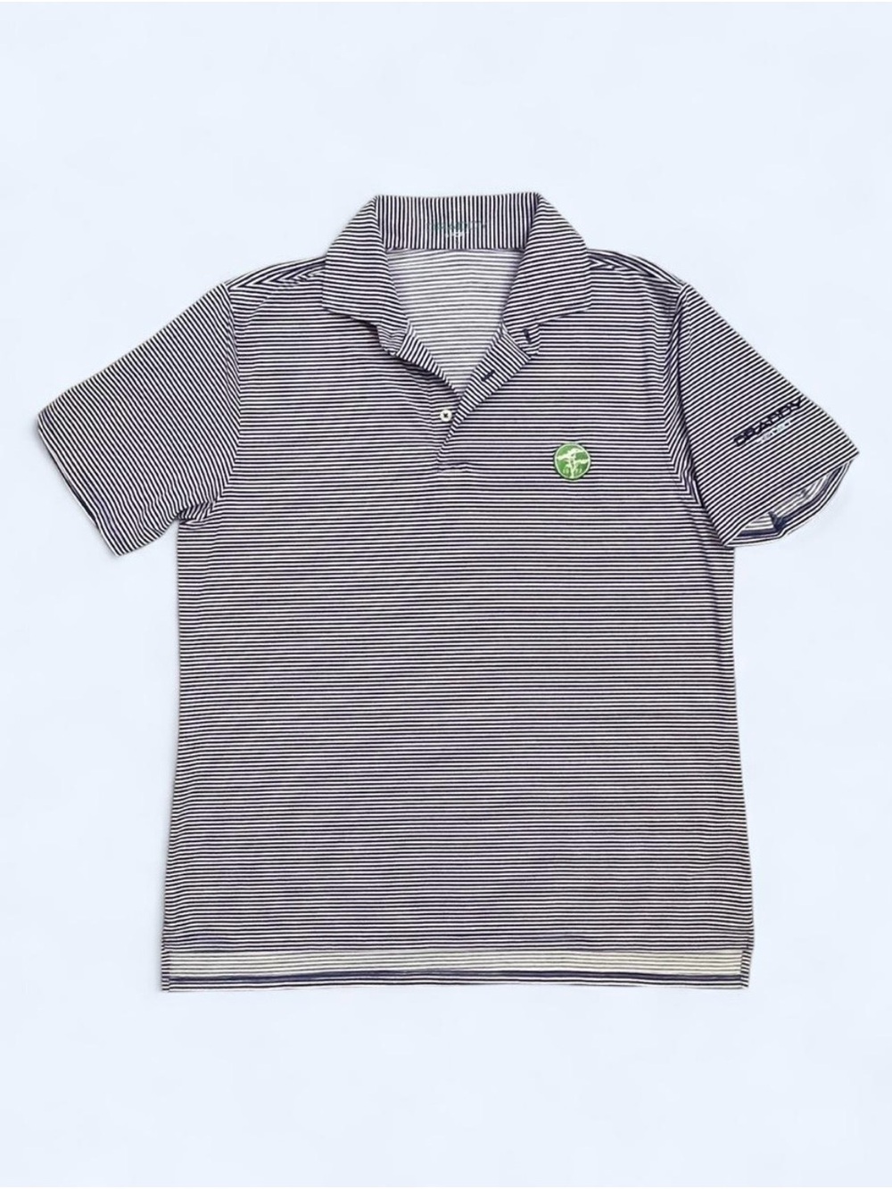 B. DRADDY Sport Striped Polo Shirt Navy White Performance golf tennis resort S